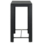 vidaXL Masă de bar de grădină, negru, 100 x 60,5 x 110,5 cm, poliratan vidaXL Masă de bar de grădină, negru, 100 x 60,5 x 110,5 cm, poliratan