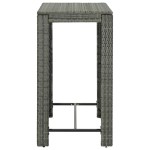 vidaXL Masă de bar de grădină, gri, 100 x 60,5 x 110,5 cm, poliratan vidaXL Masă de bar de grădină, gri, 100 x 60,5 x 110,5 cm, poliratan