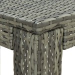 vidaXL Masă de bar de grădină, gri, 100 x 60,5 x 110,5 cm, poliratan vidaXL Masă de bar de grădină, gri, 100 x 60,5 x 110,5 cm, poliratan