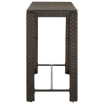 vidaXL Masă de bar de grădină, maro, 140,5 x 60,5 x 110,5 cm poliratan vidaXL Masă de bar de grădină, maro, 140,5 x 60,5 x 110,5 cm poliratan