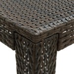 vidaXL Masă de bar de grădină, maro, 140,5 x 60,5 x 110,5 cm poliratan vidaXL Masă de bar de grădină, maro, 140,5 x 60,5 x 110,5 cm poliratan