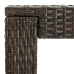 vidaXL Masă de bar de grădină, maro, 140,5 x 60,5 x 110,5 cm poliratan vidaXL Masă de bar de grădină, maro, 140,5 x 60,5 x 110,5 cm poliratan