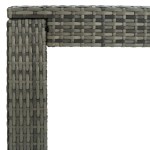 vidaXL Masă de bar de grădină, gri, 140,5 x 60,5 x 110,5 cm, poliratan vidaXL Masă de bar de grădină, gri, 140,5 x 60,5 x 110,5 cm, poliratan