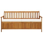 vidaXL Bancă de depozitare cu pernă, 170 cm, lemn masiv de acacia vidaXL Bancă de depozitare cu pernă, 170 cm, lemn masiv de acacia