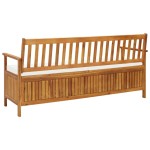 vidaXL Bancă de depozitare cu pernă, 170 cm, lemn masiv de acacia vidaXL Bancă de depozitare cu pernă, 170 cm, lemn masiv de acacia