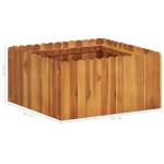 vidaXL Strat înălțat de grădină, 50 x 50 x 25 cm, lemn masiv de acacia