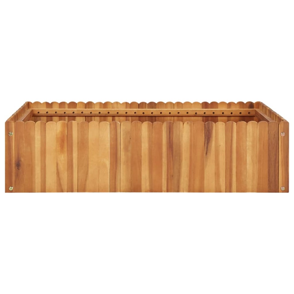 vidaXL Strat înălțat de grădină, 100x100x25 cm, lemn masiv de acacia