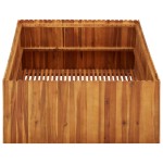 vidaXL Strat înălțat de grădină, 100x100x50 cm, lemn masiv de acacia
