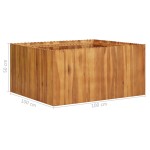 vidaXL Strat înălțat de grădină, 100x100x50 cm, lemn masiv de acacia