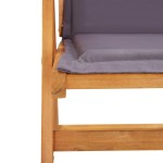 vidaXL Scaune de grădină rabatabile, 2 buc., gri, lemn masiv acacia