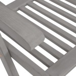 vidaXL Scaune de grădină rabatabile, 2 buc., gri, lemn masiv de acacia vidaXL Scaune de grădină rabatabile, 2 buc., gri, lemn masiv de acacia