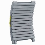 vidaXL Șezlong, gri prespălat, lemn masiv de acacia