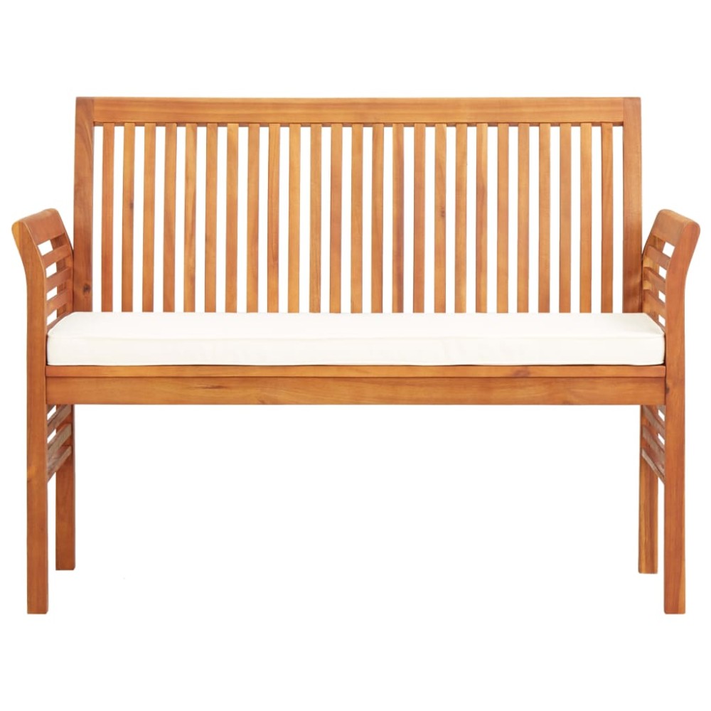 vidaXL Bancă grădină cu 2 locuri &amp; pernă, 120 cm, lemn masiv acacia