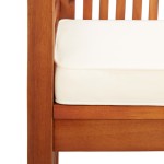 vidaXL Bancă grădină cu 3 locuri &amp; pernă, 150 cm, lemn masiv acacia