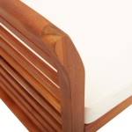 vidaXL Bancă grădină cu 3 locuri &amp; pernă, 150 cm, lemn masiv acacia
