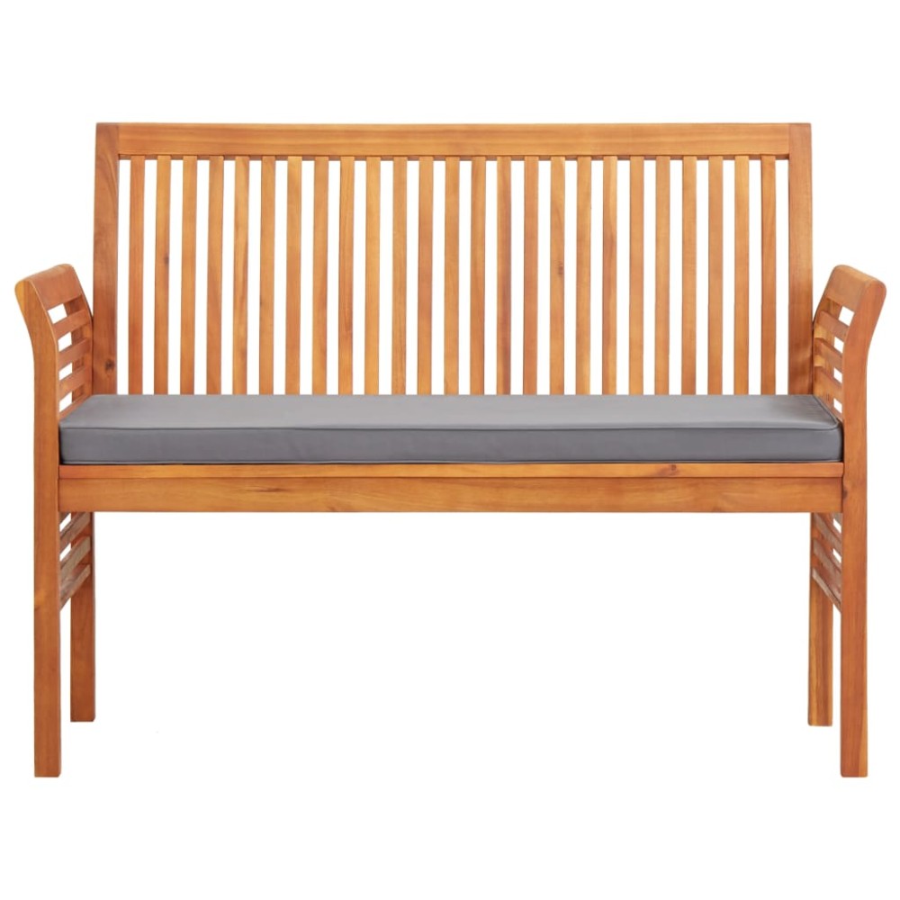 vidaXL Bancă grădină cu 2 locuri &amp; pernă, 120 cm, lemn masiv acacia