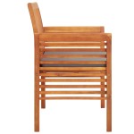 vidaXL Bancă grădină cu 2 locuri &amp; pernă, 120 cm, lemn masiv acacia