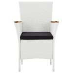 vidaXL Set mobilier de grădină, 5 piese, alb, poliratan vidaXL Set mobilier de grădină, 5 piese, alb, poliratan