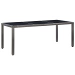 vidaXL Set mobilier de grădină, 9 piese, gri, poliratan vidaXL Set mobilier de grădină, 9 piese, gri, poliratan