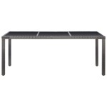vidaXL Set mobilier de grădină, 9 piese, gri, poliratan vidaXL Set mobilier de grădină, 9 piese, gri, poliratan