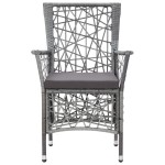vidaXL Set mobilier de grădină, 9 piese, gri, poliratan vidaXL Set mobilier de grădină, 9 piese, gri, poliratan