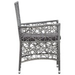 vidaXL Set mobilier de grădină, 9 piese, gri, poliratan vidaXL Set mobilier de grădină, 9 piese, gri, poliratan