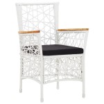 vidaXL Set mobilier de grădină, 5 piese, alb, poliratan vidaXL Set mobilier de grădină, 5 piese, alb, poliratan