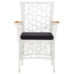 vidaXL Set mobilier de grădină, 5 piese, alb, poliratan vidaXL Set mobilier de grădină, 5 piese, alb, poliratan