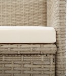 vidaXL Scaune de grădină rabatabile cu perne, 2 buc., bej, poliratan vidaXL Scaune de grădină rabatabile cu perne, 2 buc., bej, poliratan