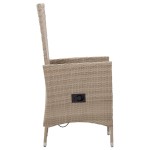 vidaXL Scaune de exterior cu perne, 2 buc., bej, poliratan vidaXL Scaune de exterior cu perne, 2 buc., bej, poliratan