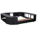 vidaXL Mobilier împrejmuire spa negru 268x268x55 cm poliratan pătrat vidaXL Mobilier împrejmuire spa negru 268x268x55 cm poliratan pătrat