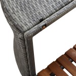 vidaXL Mobilier împrejmuire spa gri 268x268x55 cm poliratan pătrat