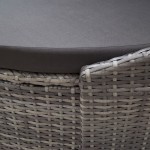 vidaXL Pat șezlong de exterior cu copertină, gri, poliratan vidaXL Pat șezlong de exterior cu copertină, gri, poliratan