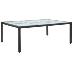 vidaXL Masă de exterior, negru, 200x150x74 cm, poliratan vidaXL Masă de exterior, negru, 200x150x74 cm, poliratan