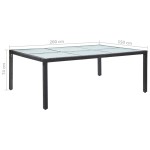 vidaXL Masă de exterior, negru, 200x150x74 cm, poliratan vidaXL Masă de exterior, negru, 200x150x74 cm, poliratan
