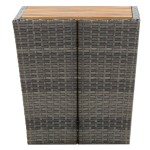 vidaXL Masă de ceai gri 41,5x41,5x43 cm poliratan lemn masiv acacia