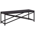 vidaXL Bancă de grădină, negru, 120 cm, poliratan vidaXL Bancă de grădină, negru, 120 cm, poliratan