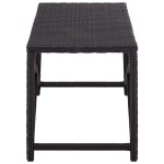 vidaXL Bancă de grădină, negru, 120 cm, poliratan vidaXL Bancă de grădină, negru, 120 cm, poliratan