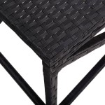 vidaXL Bancă de grădină, negru, 120 cm, poliratan vidaXL Bancă de grădină, negru, 120 cm, poliratan