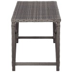 vidaXL Bancă de grădină, gri, 120 cm, poliratan
