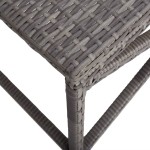 vidaXL Bancă de grădină, gri, 120 cm, poliratan