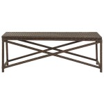 vidaXL Bancă de grădină, maro, 120 cm, poliratan vidaXL Bancă de grădină, maro, 120 cm, poliratan