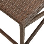vidaXL Bancă de grădină, maro, 120 cm, poliratan vidaXL Bancă de grădină, maro, 120 cm, poliratan