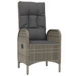 vidaXL Scaune de exterior, 2 buc., gri, poliratan vidaXL Scaune de exterior, 2 buc., gri, poliratan