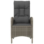 vidaXL Scaune de exterior, 2 buc., gri, poliratan vidaXL Scaune de exterior, 2 buc., gri, poliratan
