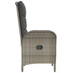 vidaXL Scaune de exterior, 2 buc., gri, poliratan vidaXL Scaune de exterior, 2 buc., gri, poliratan
