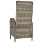 vidaXL Scaune de exterior, 2 buc., gri, poliratan vidaXL Scaune de exterior, 2 buc., gri, poliratan