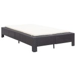 vidaXL Șezlong de 2 persoane cu pernă, negru, poliratan vidaXL Șezlong de 2 persoane cu pernă, negru, poliratan