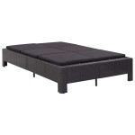 vidaXL Șezlong de 2 persoane cu pernă, negru, poliratan vidaXL Șezlong de 2 persoane cu pernă, negru, poliratan