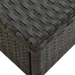 vidaXL Măsuță de ceai, negru, 50 x 50 x 47 cm, poliratan vidaXL Măsuță de ceai, negru, 50 x 50 x 47 cm, poliratan